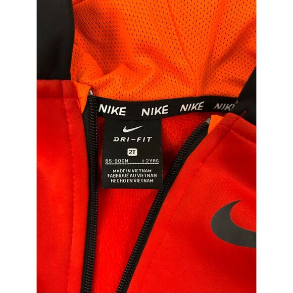 Nike zipper hoodie jacket 2t red black - Picture 4 of 5